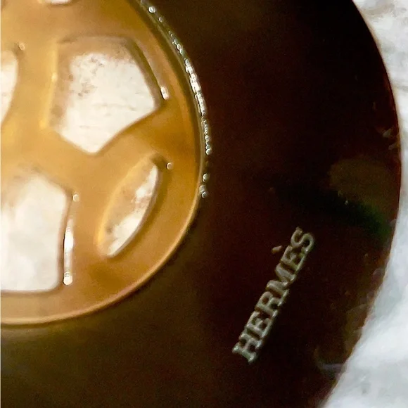 HERMES Necklace Buffalo Horn Brown